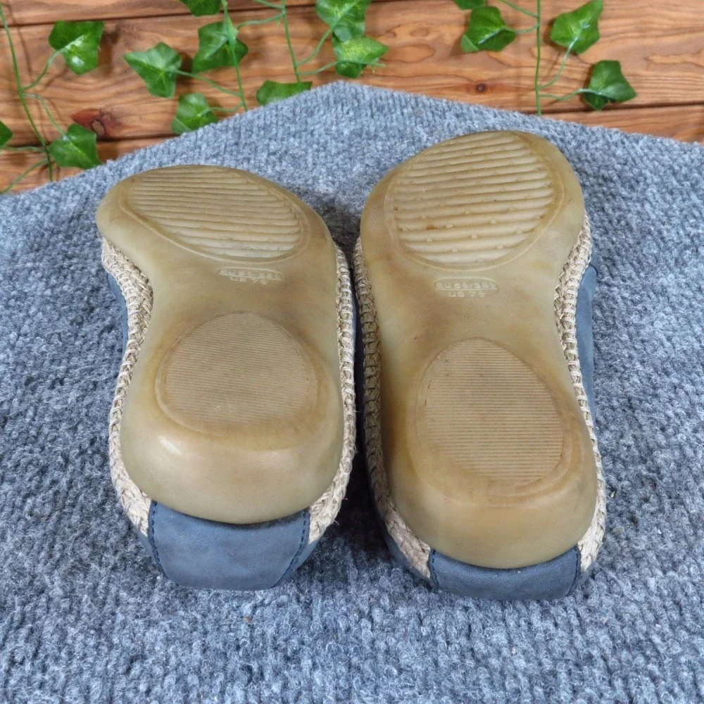 The Flexx Espadrille Women Casual Shoe Size‎ 7.5 Everyday Comfort Blue Leather